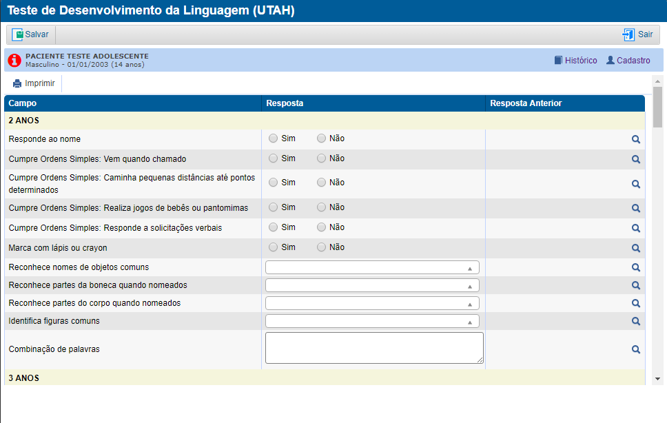 Teste Desenv. Linguagem